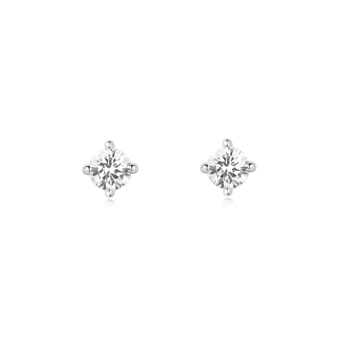 Ania Haie Cubic Zirconia Solitaire Earrings in Sterling Silver