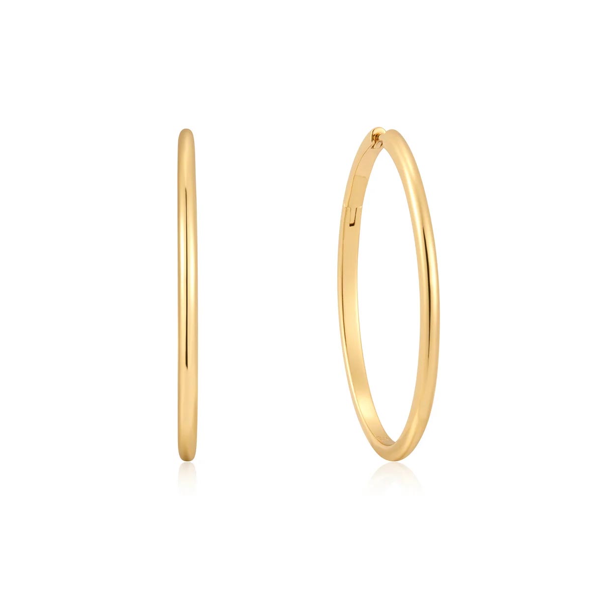 Ania Haie Large Hoop Earrings in Sterling Silver with 14kt Gold Plate