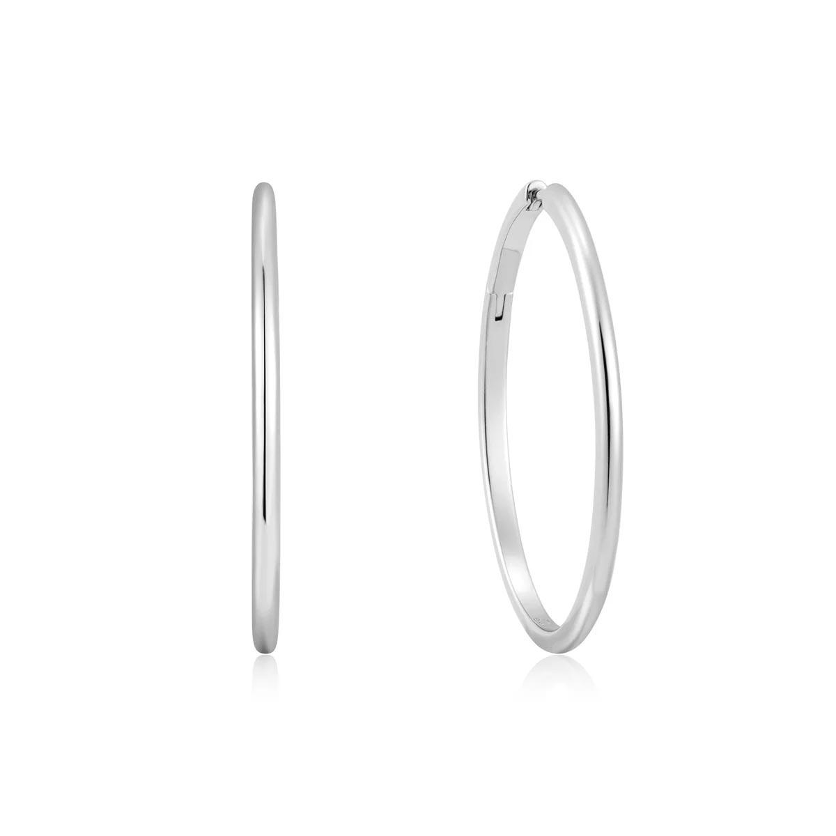 Ania Haie Large Hoop Earrings in Sterling Silver