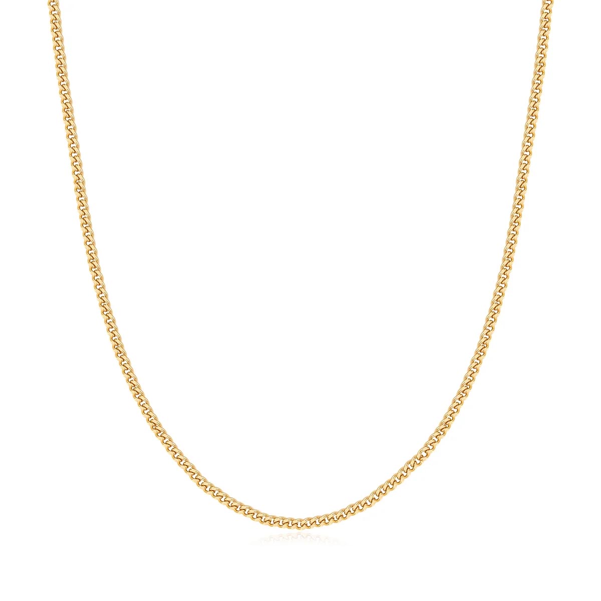 Ania Haie Curb Chain in Sterling Silver with 14kt Gold Plate (18 inches and 2mm)
