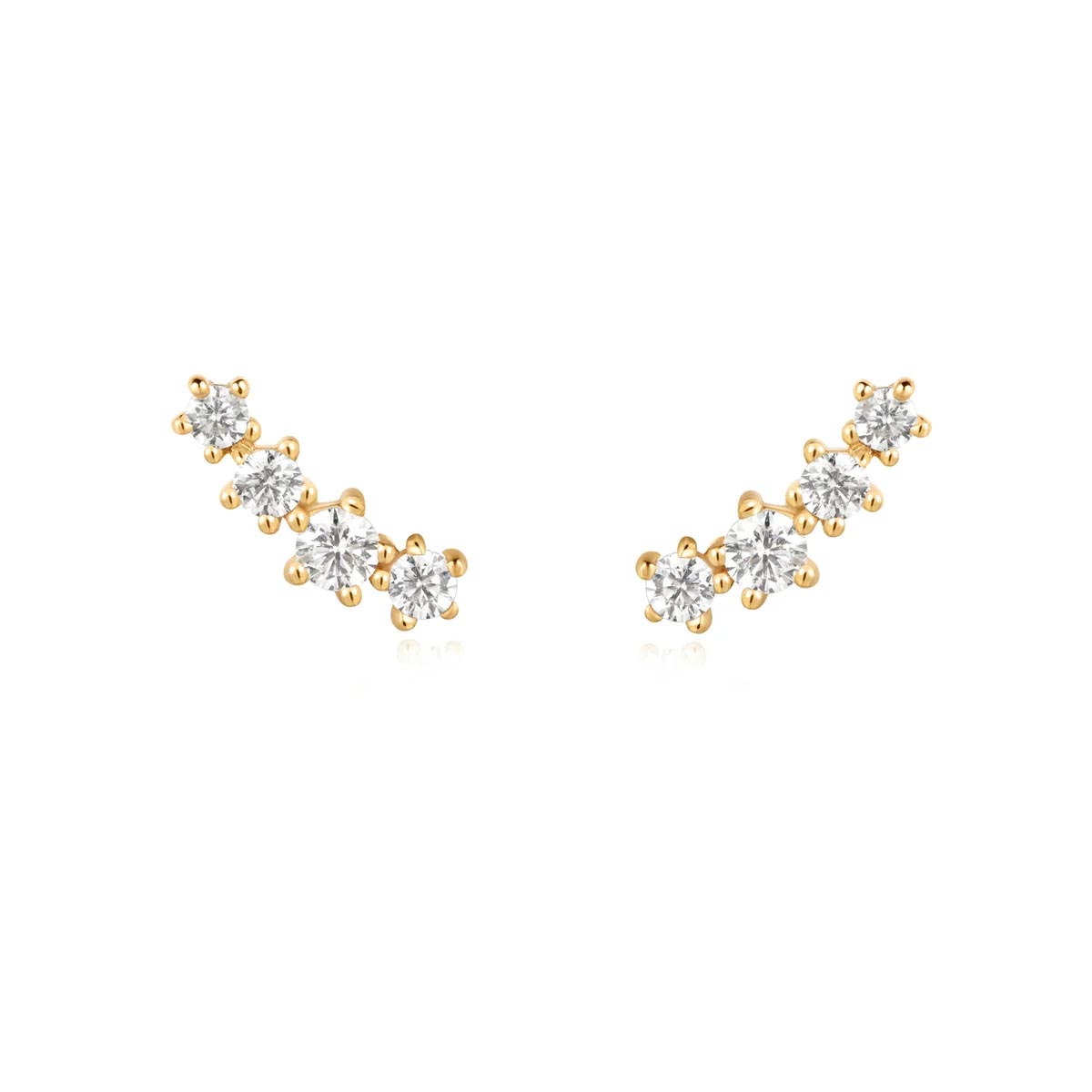 Ania Haie Cubic Zirconia Earrings in Sterling Silver with 14kt Gold Plate