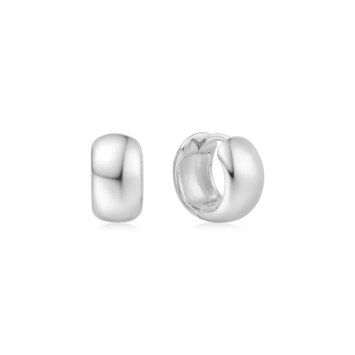 Ania Haie Small Huggie Hoop Earrings in Sterling Silver