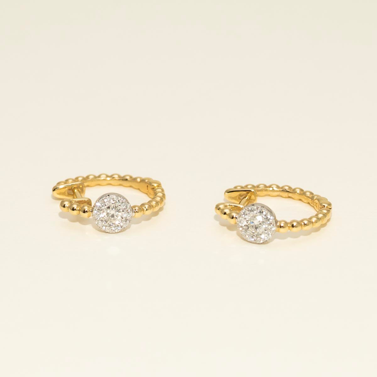 Diamond Hoop Earrings in 14kt Yellow and White Gold (1/3ct tw)