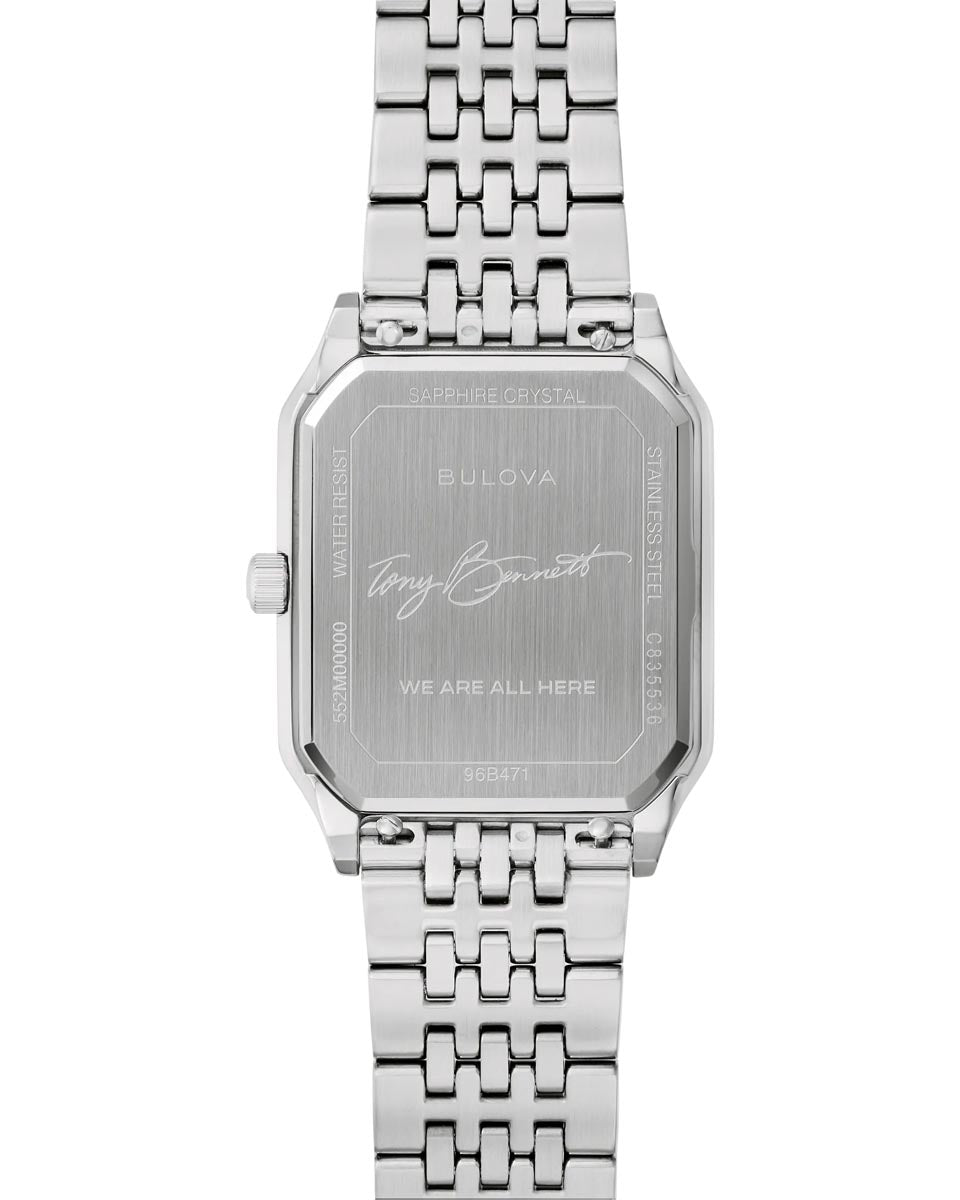 Bulova Tony Bennett Watch with Champagne Dial and Stainless Steel Bracelet (32mm and quartz movement)