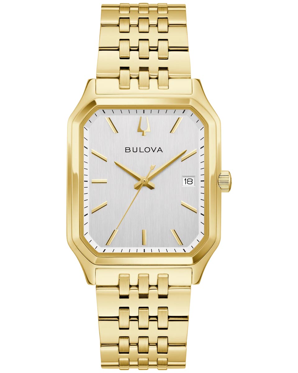 Bulova Tony Bennett Watch with White Dial and Yellow Stainless Steel Bracelet (32mm and quartz movement)