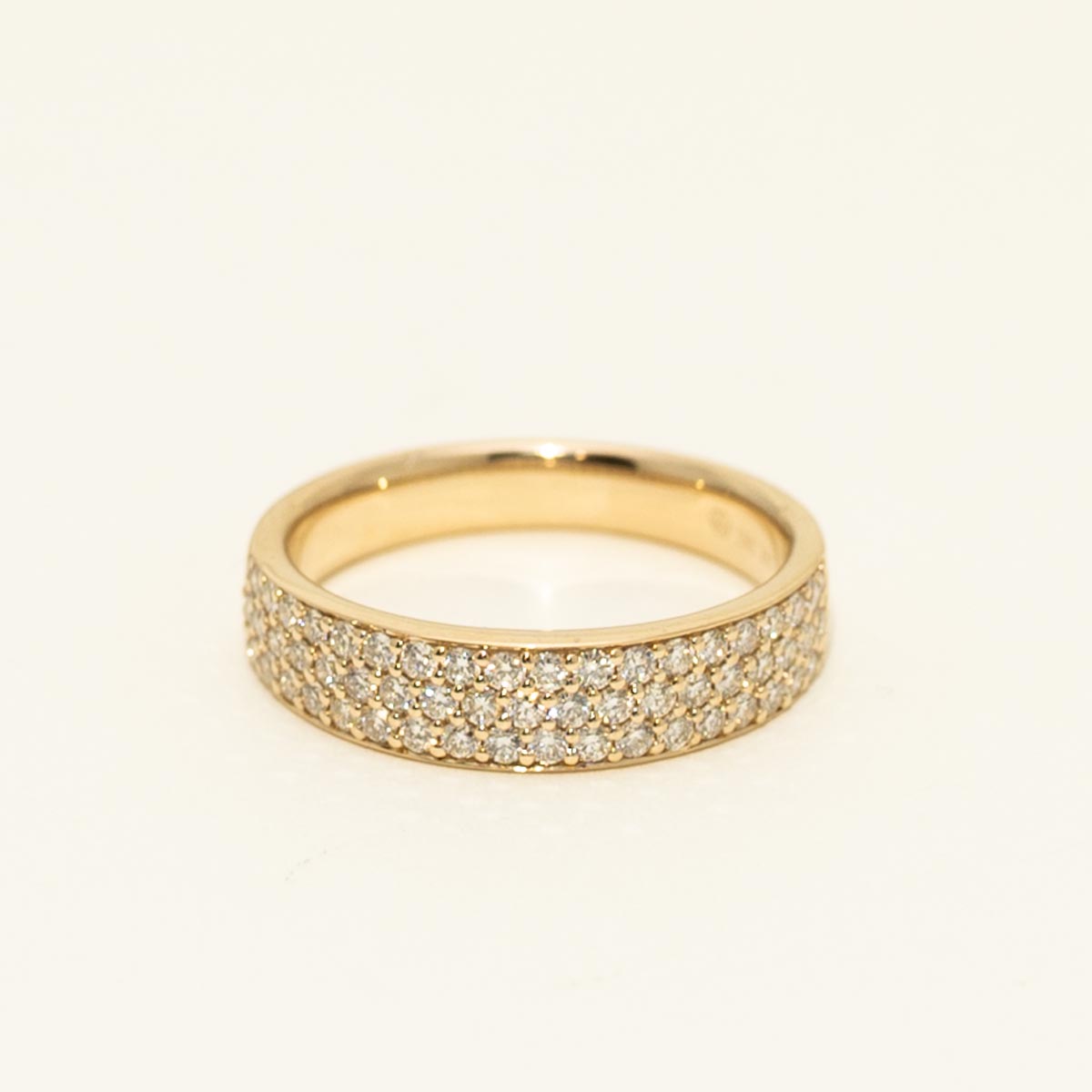 Three Row Diamond Band in 14kt Yellow Gold (5/8ct tw)