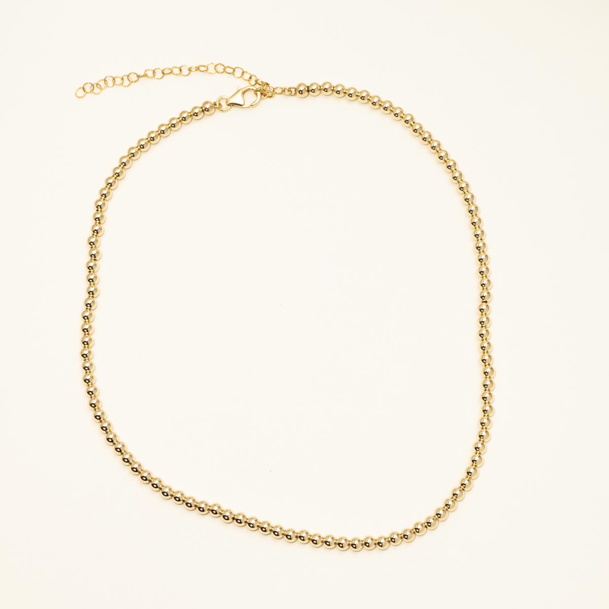 Dee Berkley Shine Bright Bead Necklace in 14kt Gold Filled (4mm beads and 15-18 inches)
