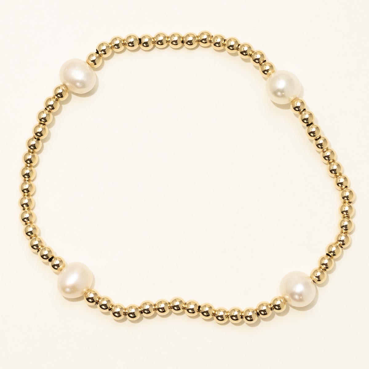 Dee Berkley Cultured Freshwater Pearl Bead Bracelet in 14kt Gold Filled (6mm pearls)