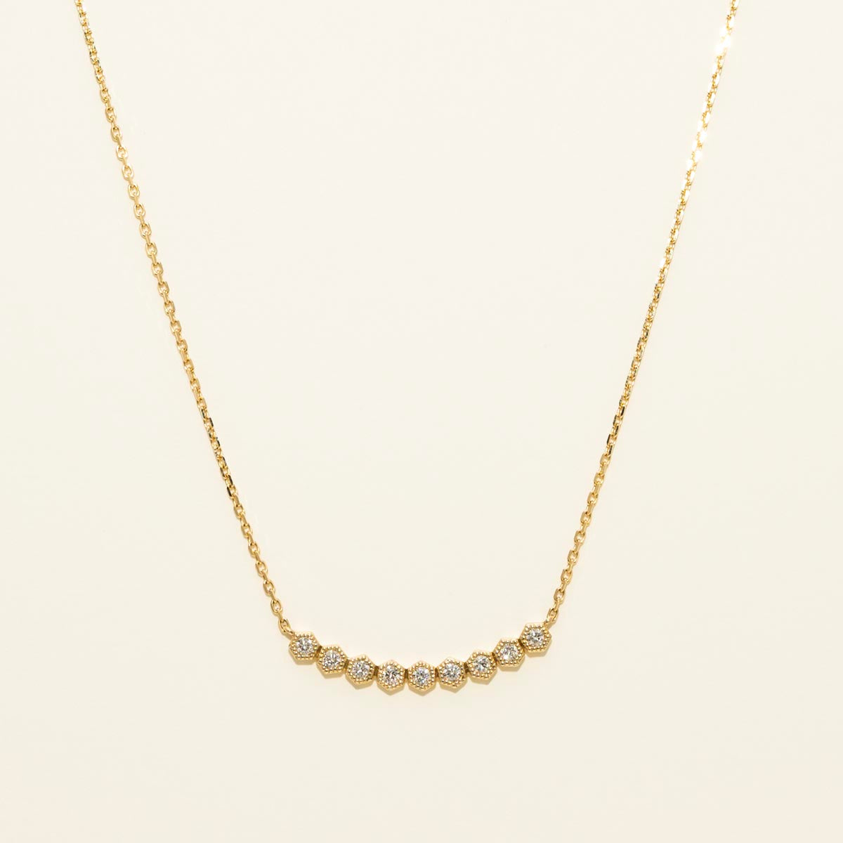 Diamond Station Necklace in 14kt Yellow Gold (1/3ct tw)
