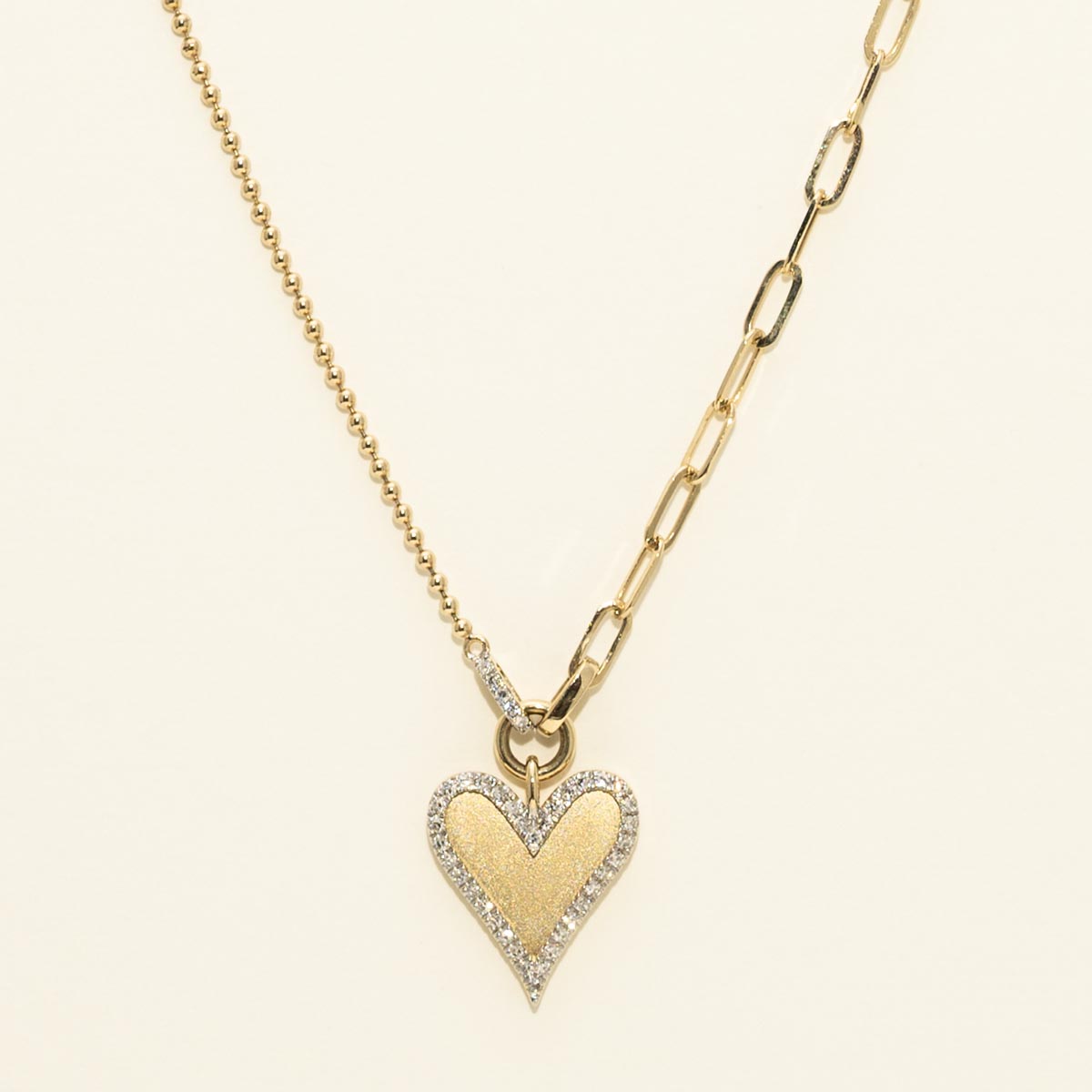 Diamond Heart Necklace in 14kt Yellow Gold (1/7ct tw)