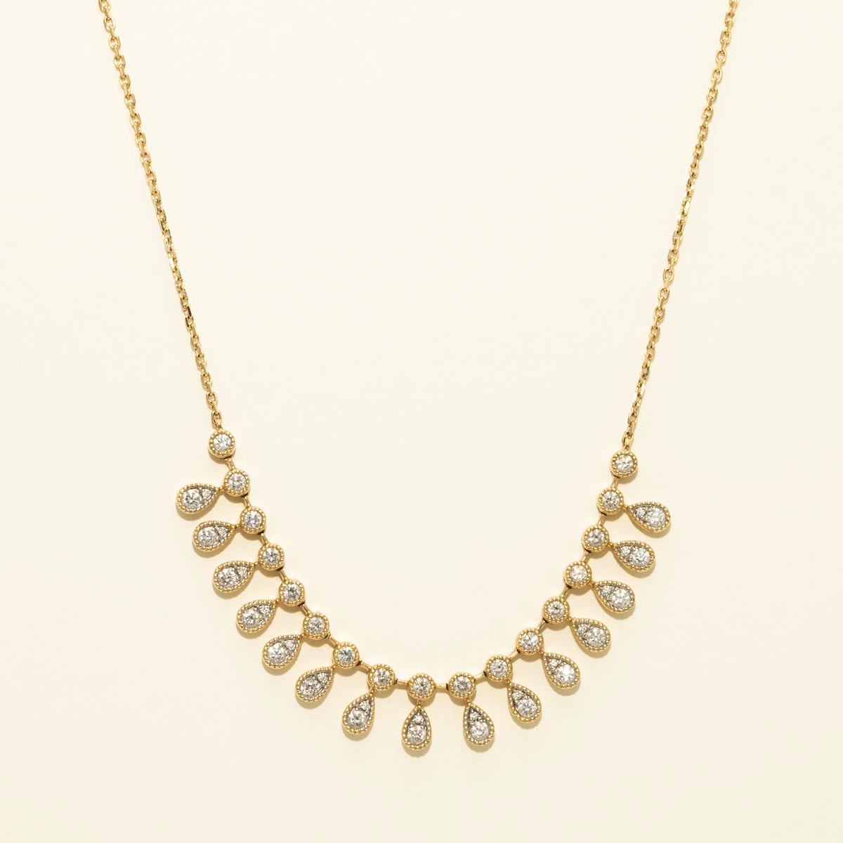 Diamond Station Necklace in 14kt Yellow Gold (1ct tw)