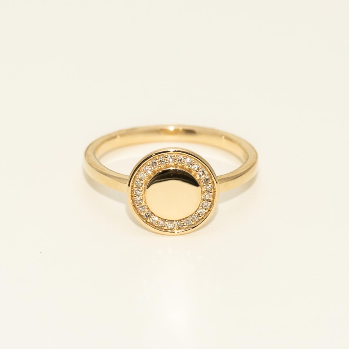 Diamond Disc Ring in 14kt Yellow Gold (1/20ct tw)