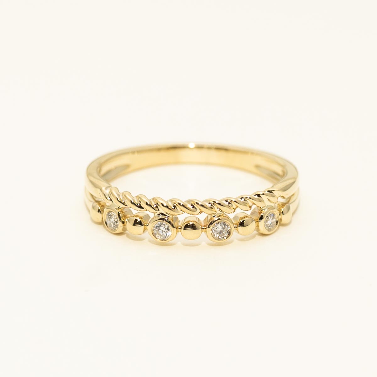 Diamond Band in 14kt Yellow Gold (1/10ct tw)
