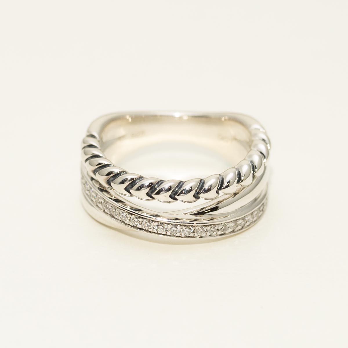 Fashion Ring in Sterling Silver with Diamonds (1/5ct tw)