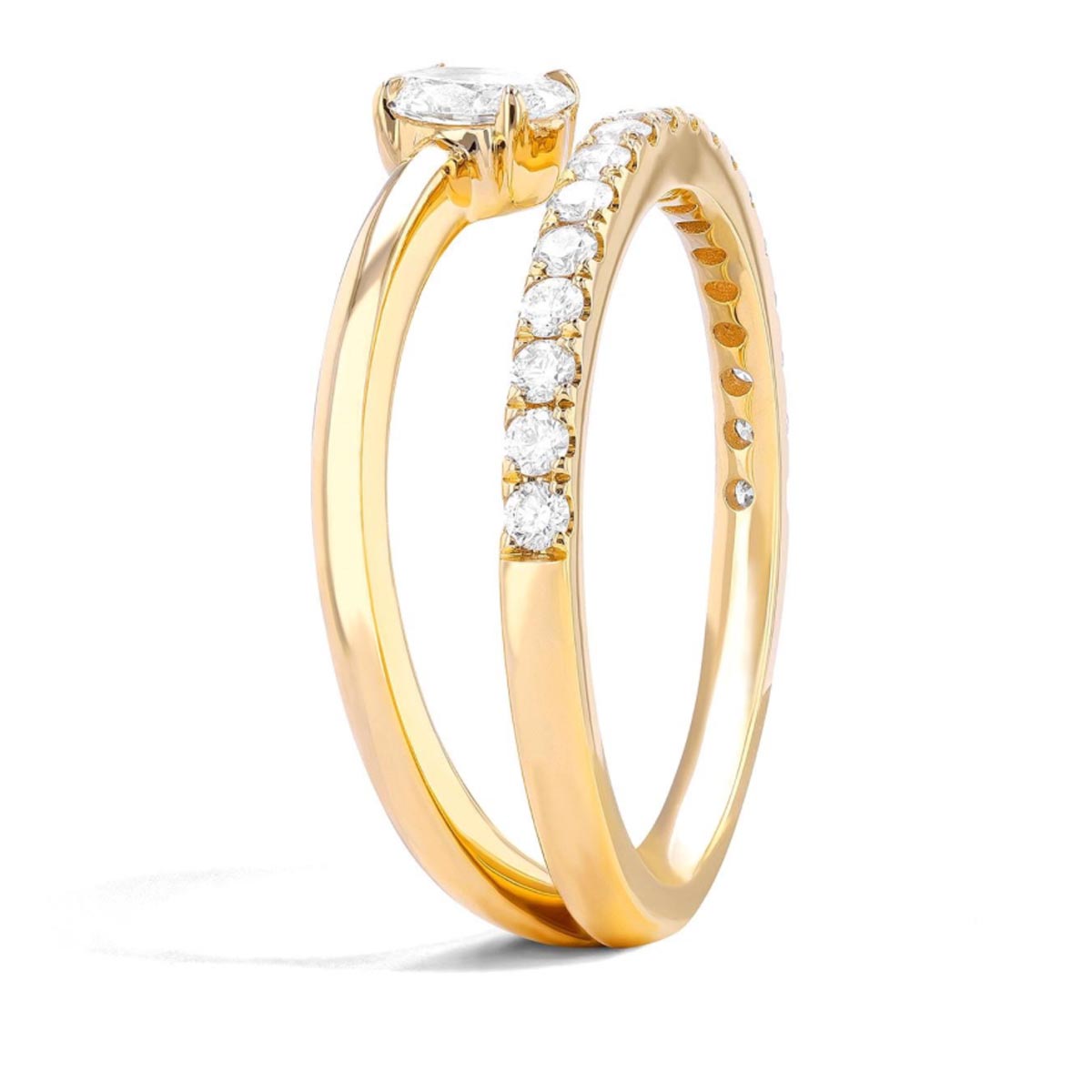 Ashi Couture Paradox Oval Diamond Open Ring in 18kt Yellow Gold (5/8ct tw)