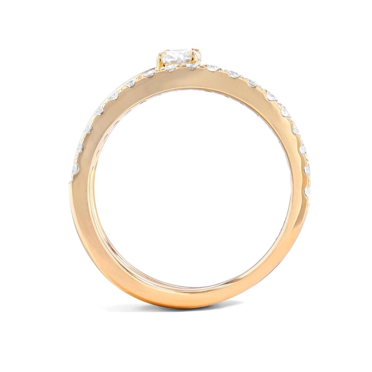 Ashi Couture Paradox Oval Diamond Open Ring in 18kt Yellow Gold (5/8ct tw)