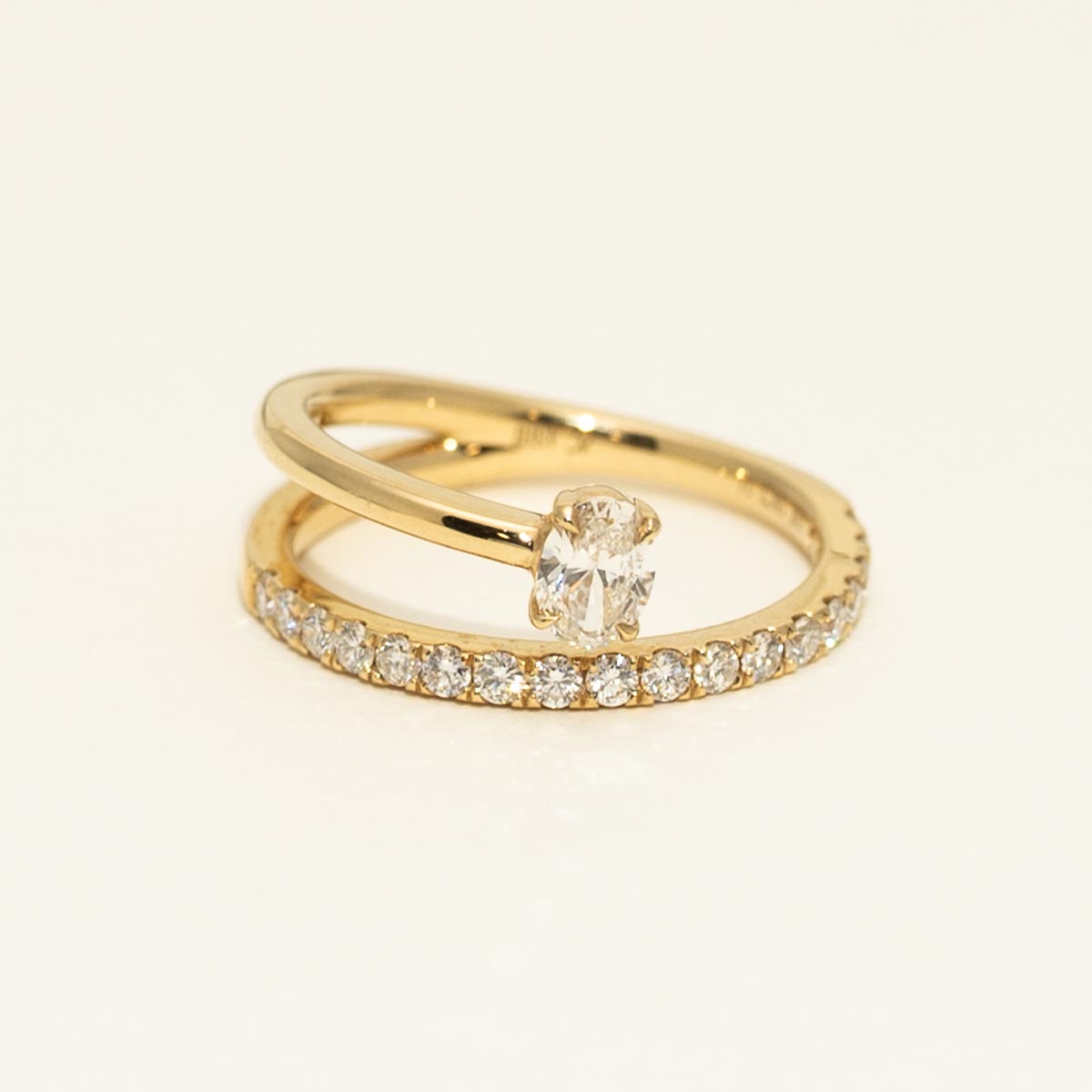 Ashi Couture Paradox Oval Diamond Open Ring in 18kt Yellow Gold (5/8ct tw)
