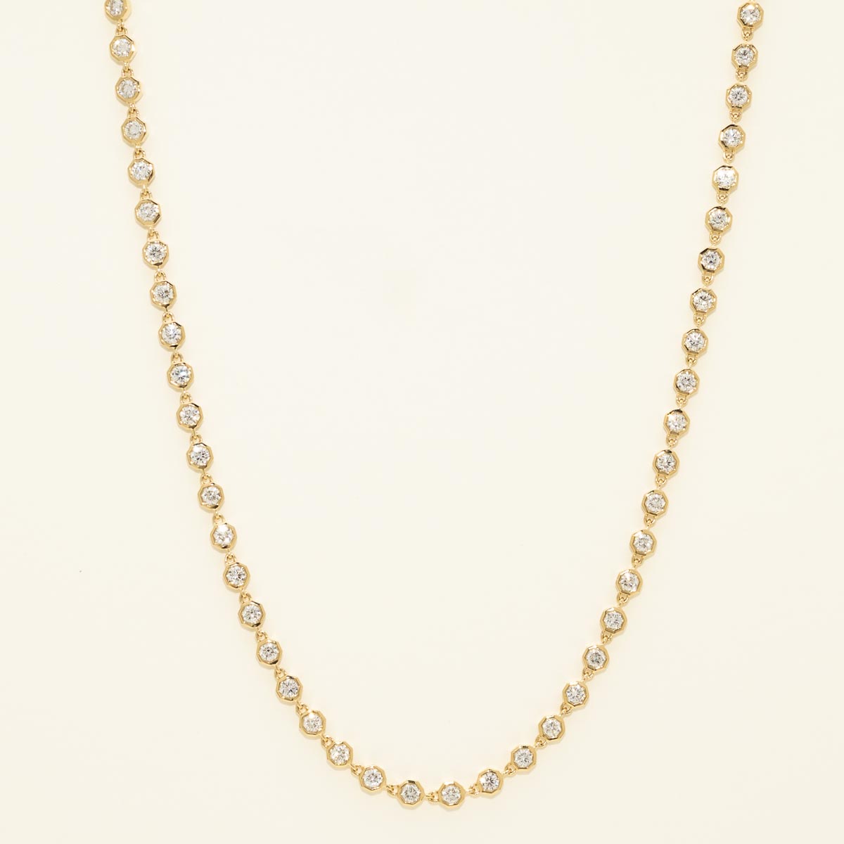 Broadway Collection Diamond Bezel Necklace in 18kt Yellow Gold (4.78ct tw)
