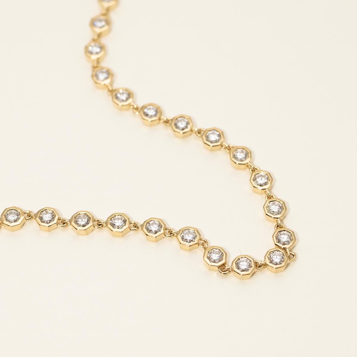 Broadway Collection Diamond Bezel Necklace in 18kt Yellow Gold (4.78ct tw)