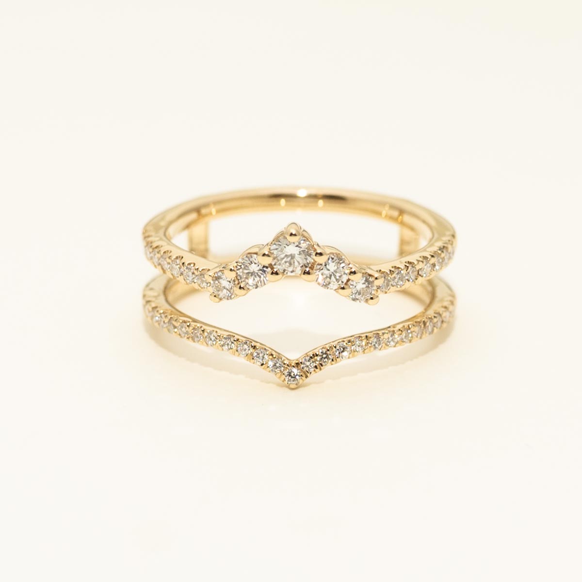 Diamond Curved Wedding Ring Insert in 14kt Yellow Gold (1/2ct tw)