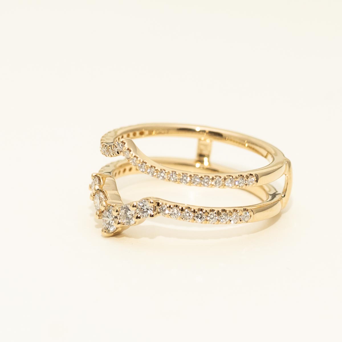 Diamond Curved Wedding Ring Insert in 14kt Yellow Gold (1/2ct tw)