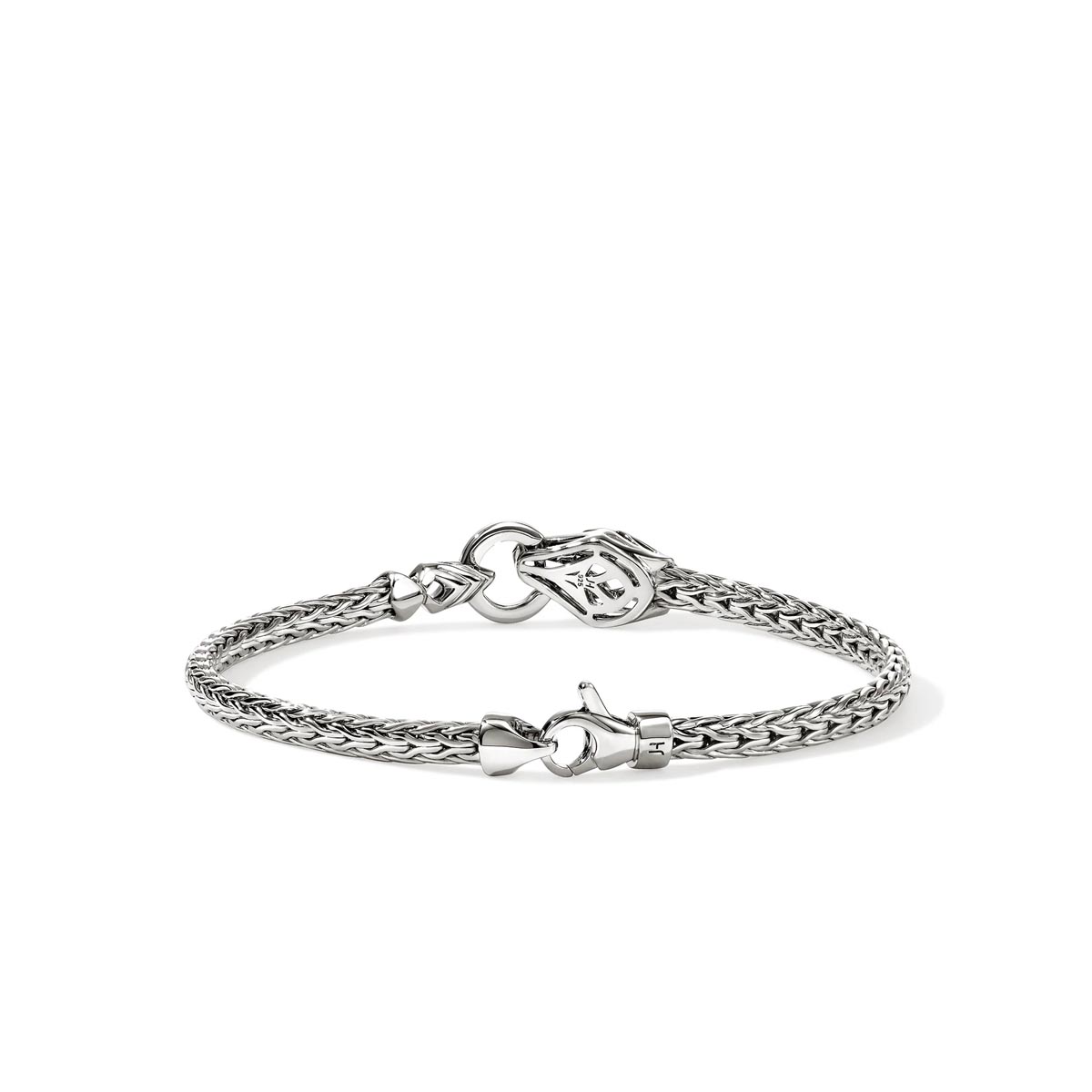John Hardy Naga Diamond Bracelet in Sterling Silver with Blue Sapphires (.04ct tw)