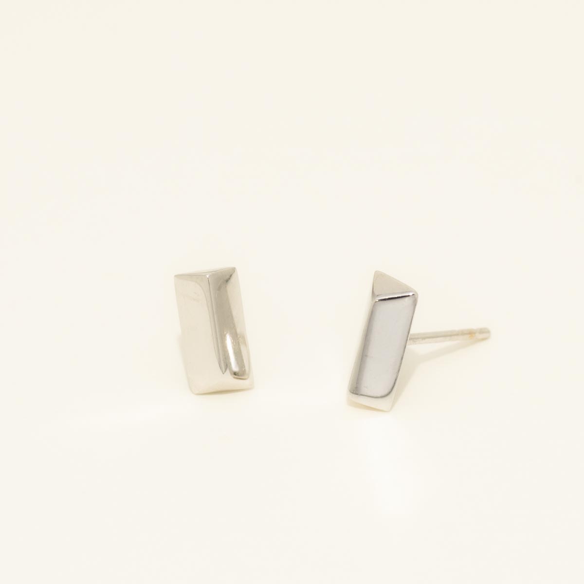 Fancy Stud Earrings in 14kt White Gold