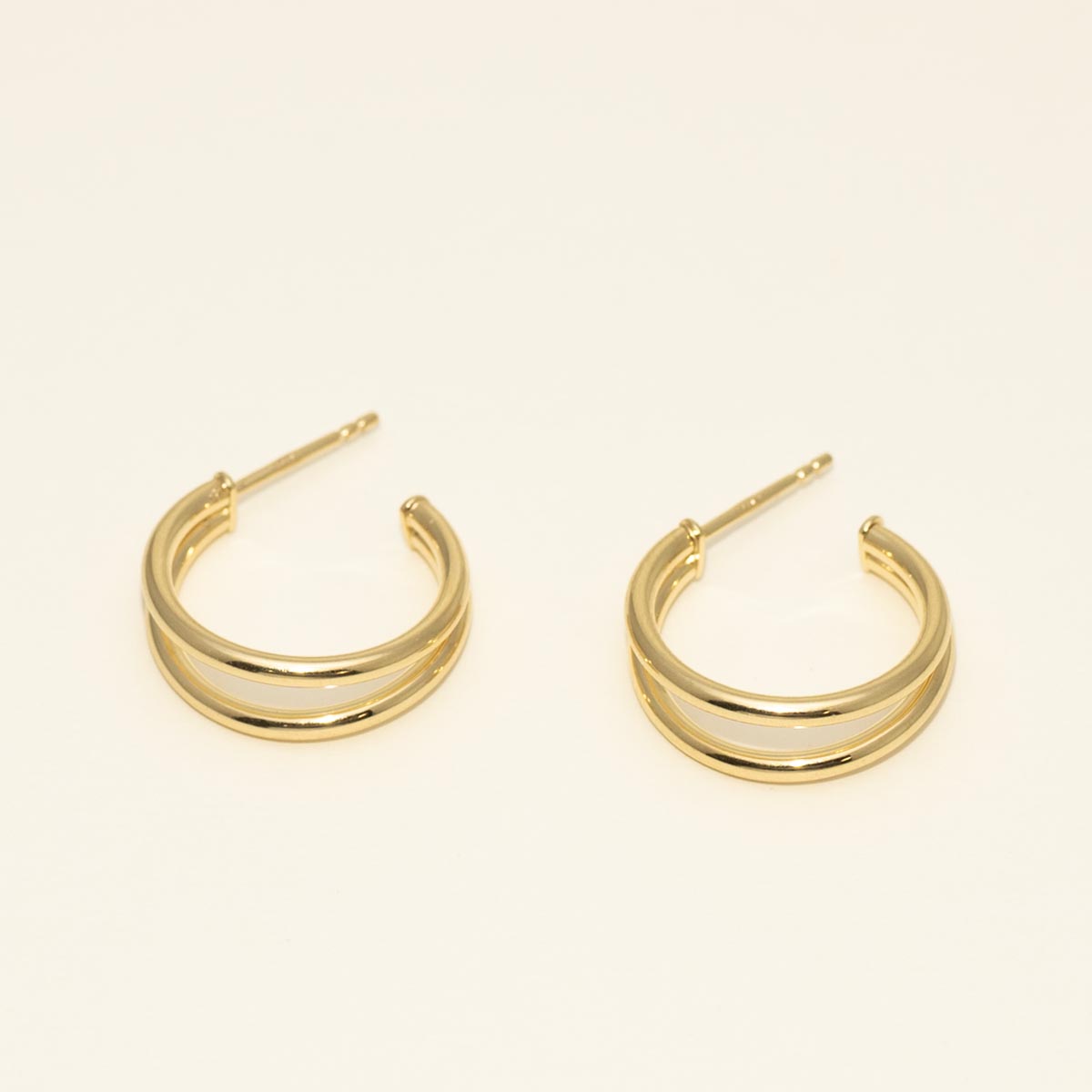 Double Hoop Earrings in 14kt Yellow Gold