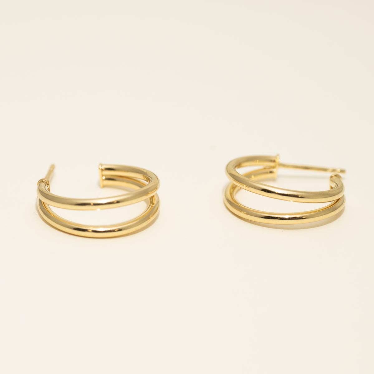 Double Hoop Earrings in 14kt Yellow Gold