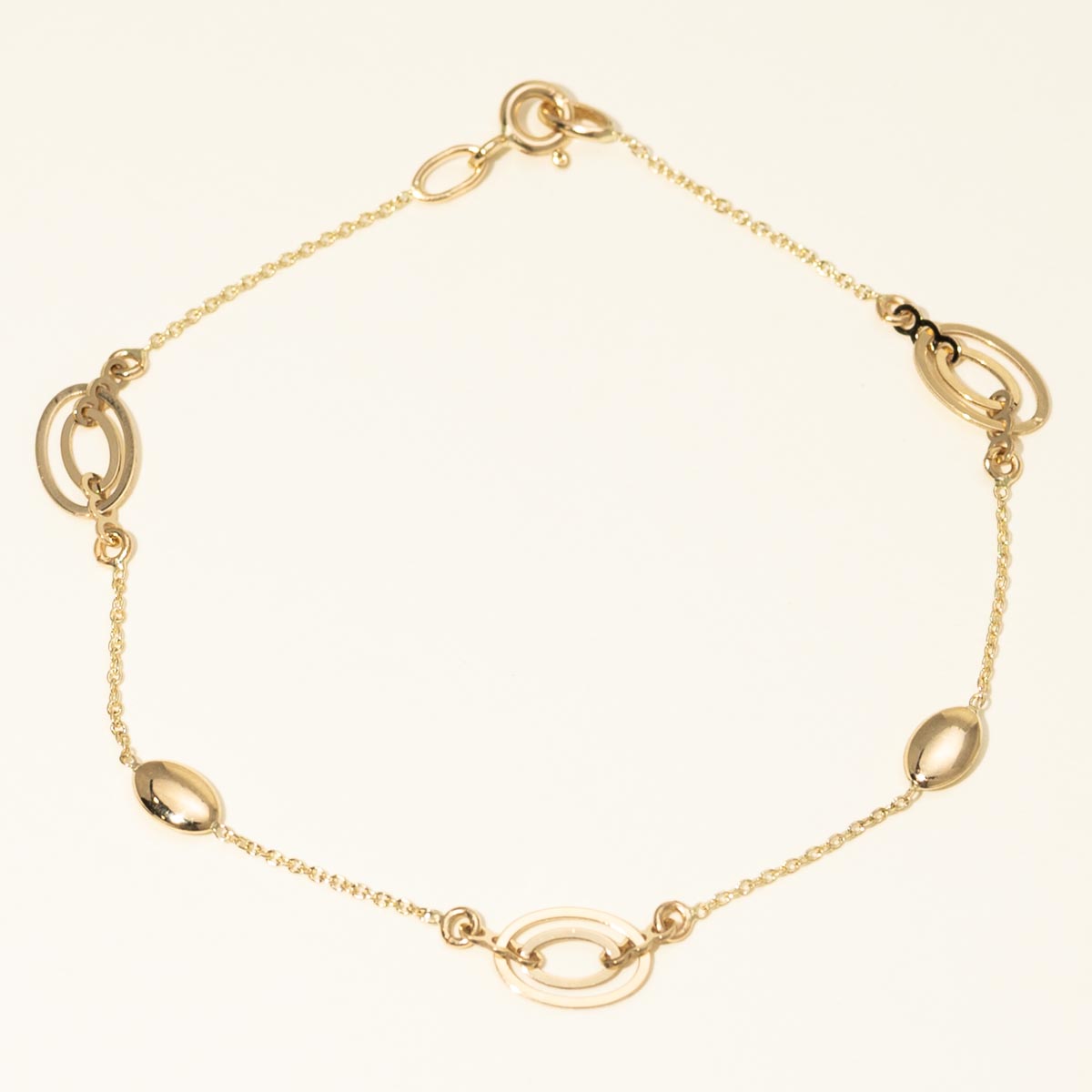 Fancy Oval Link Bracelet in 14kt Yellow Gold (7.5 inches)