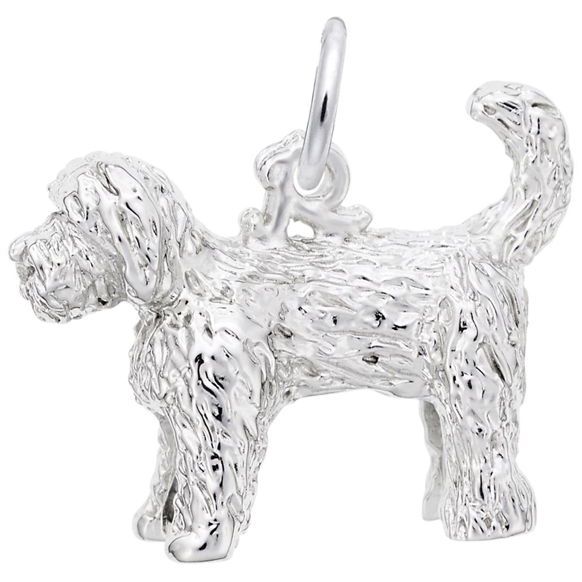 Labradoodle Charm in Sterling Silver