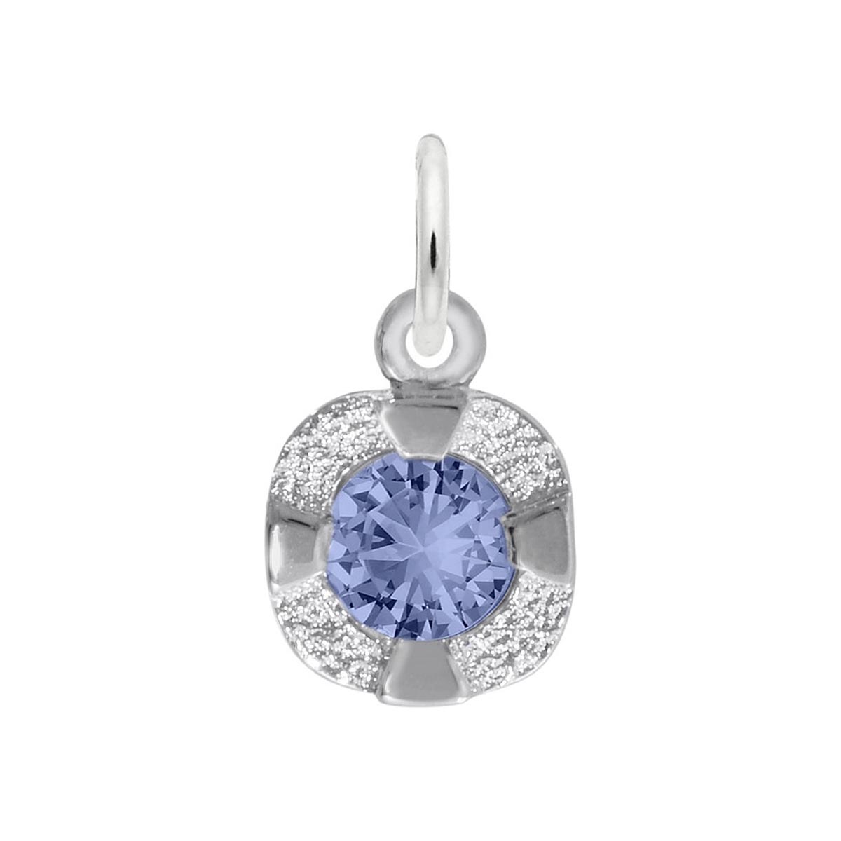Petite September Birthstone Charm in Sterling Silver