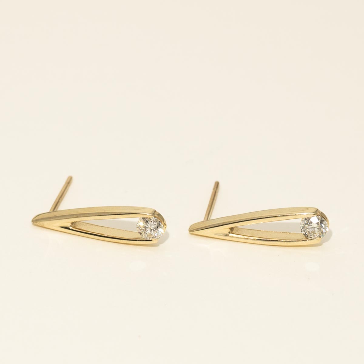 Diamond Drop Earrings in 14kt Yellow Gold (1/2ct tw)