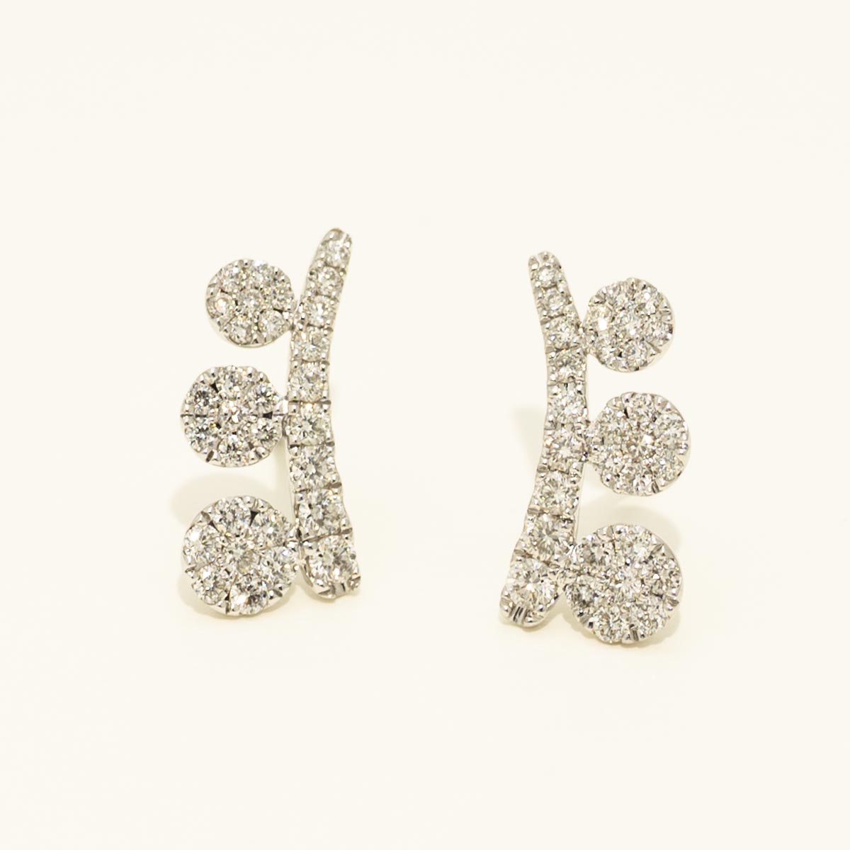 Diamond Climber Earrings in 14kt White Gold (1 3/8ct tw)