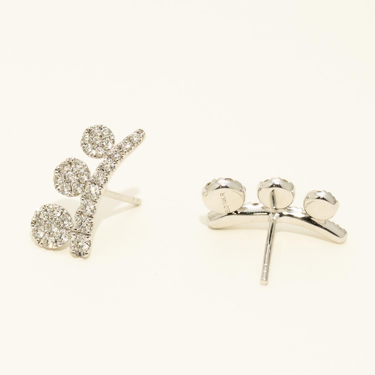 Diamond Climber Earrings in 14kt White Gold (1 3/8ct tw)