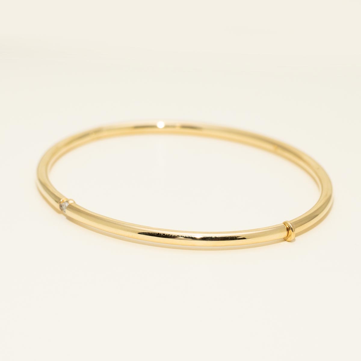 Lands Collection Spirit Origin Diamond Bangle Bracelet in Yellow Modern Electrum (.02ct)