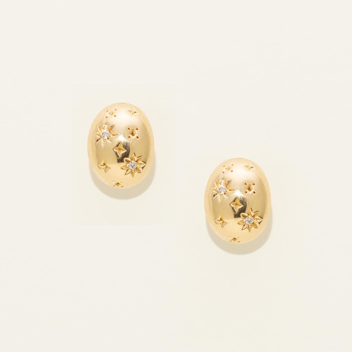 Lands Collection Spirit Constellation Diamond Earrings in Yellow Modern Electrum (.04ct tw)