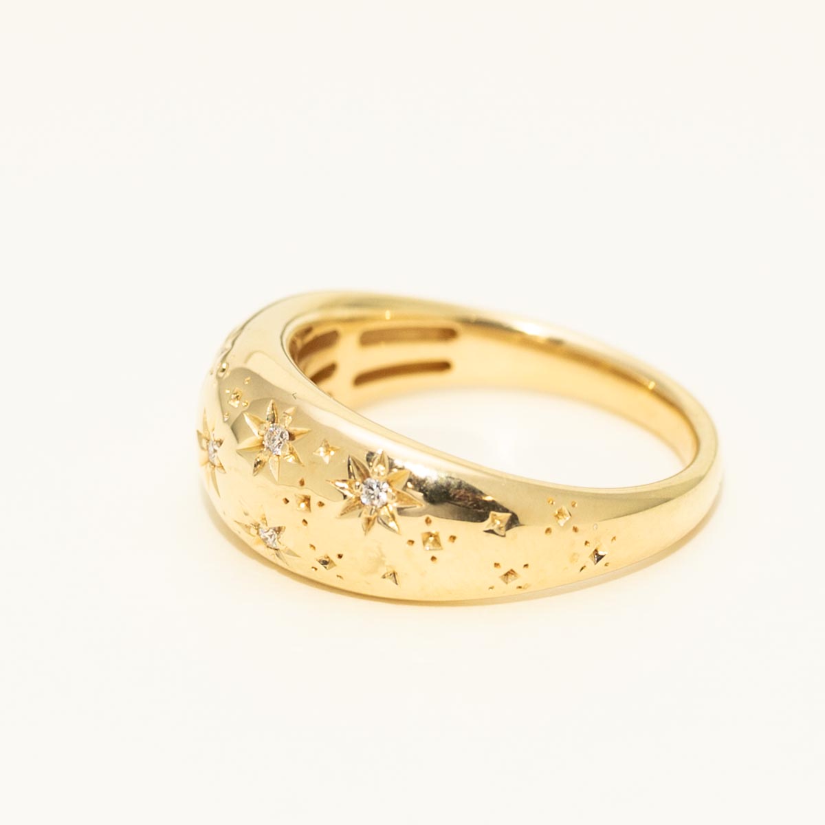 Lands Collection Spirit Constellation Diamond Ring in Yellow Modern Electrum (1/20ct)