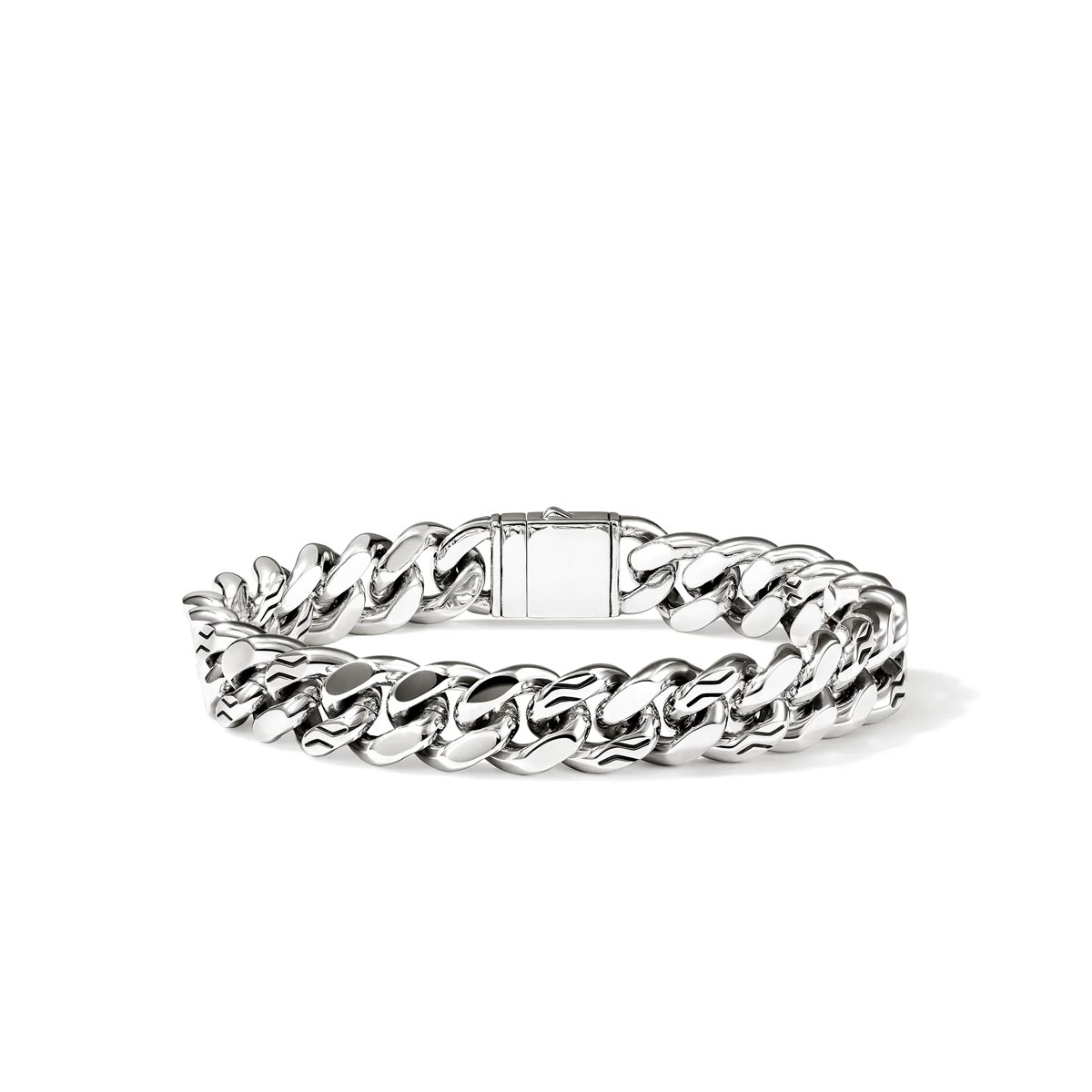 John Hardy Curb Link Bracelet in Sterling Silver (7 3/4 inches and 11mm wide)