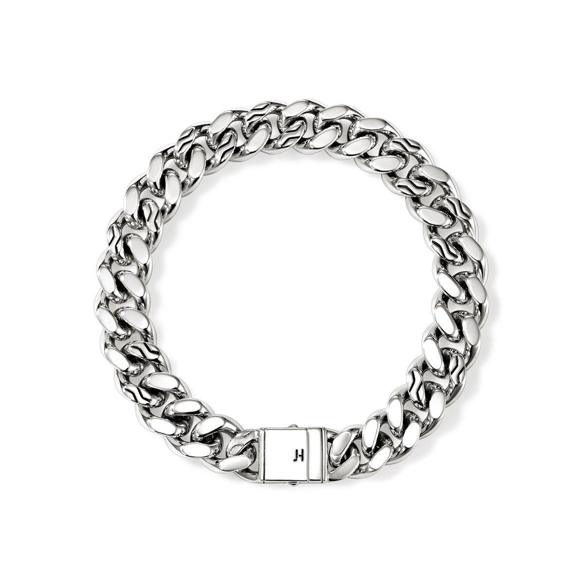 John Hardy Curb Link Bracelet in Sterling Silver (7 3/4 inches and 11mm wide)