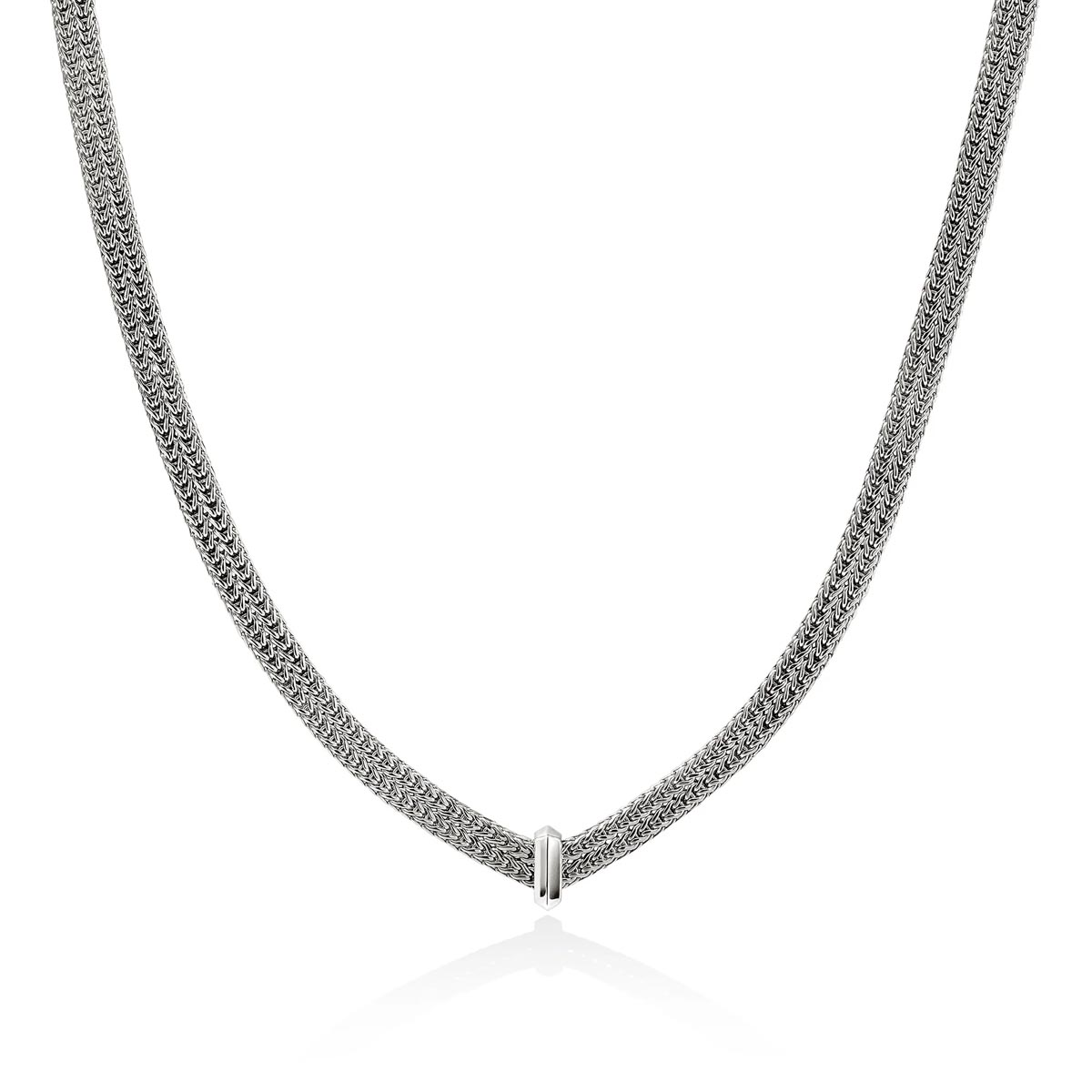John Hardy Icon Diamond Pave Necklace in Sterling Silver (1/5ct tw)