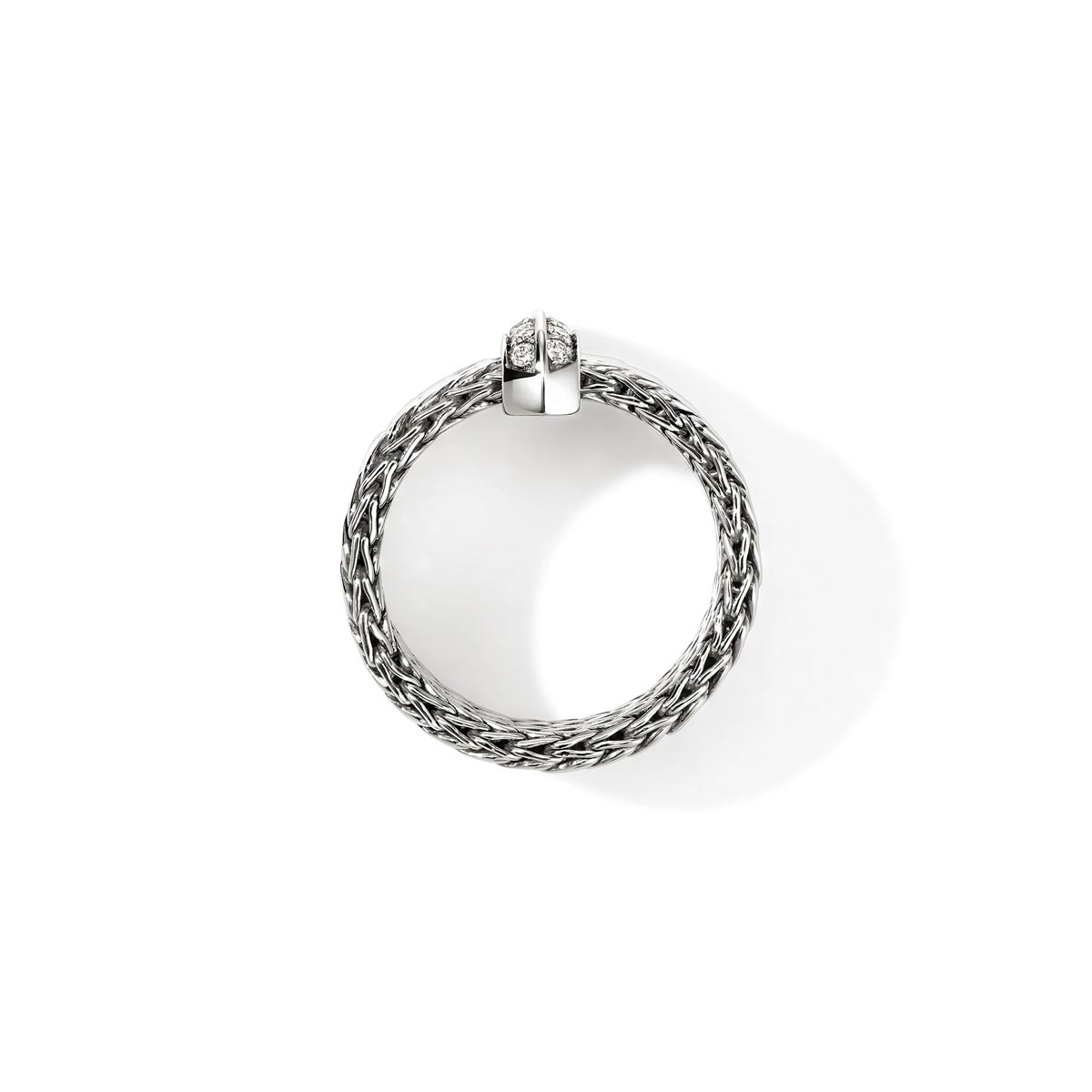 John Hardy Icon Diamond Pave Ring in Sterling Silver (1/5ct tw)