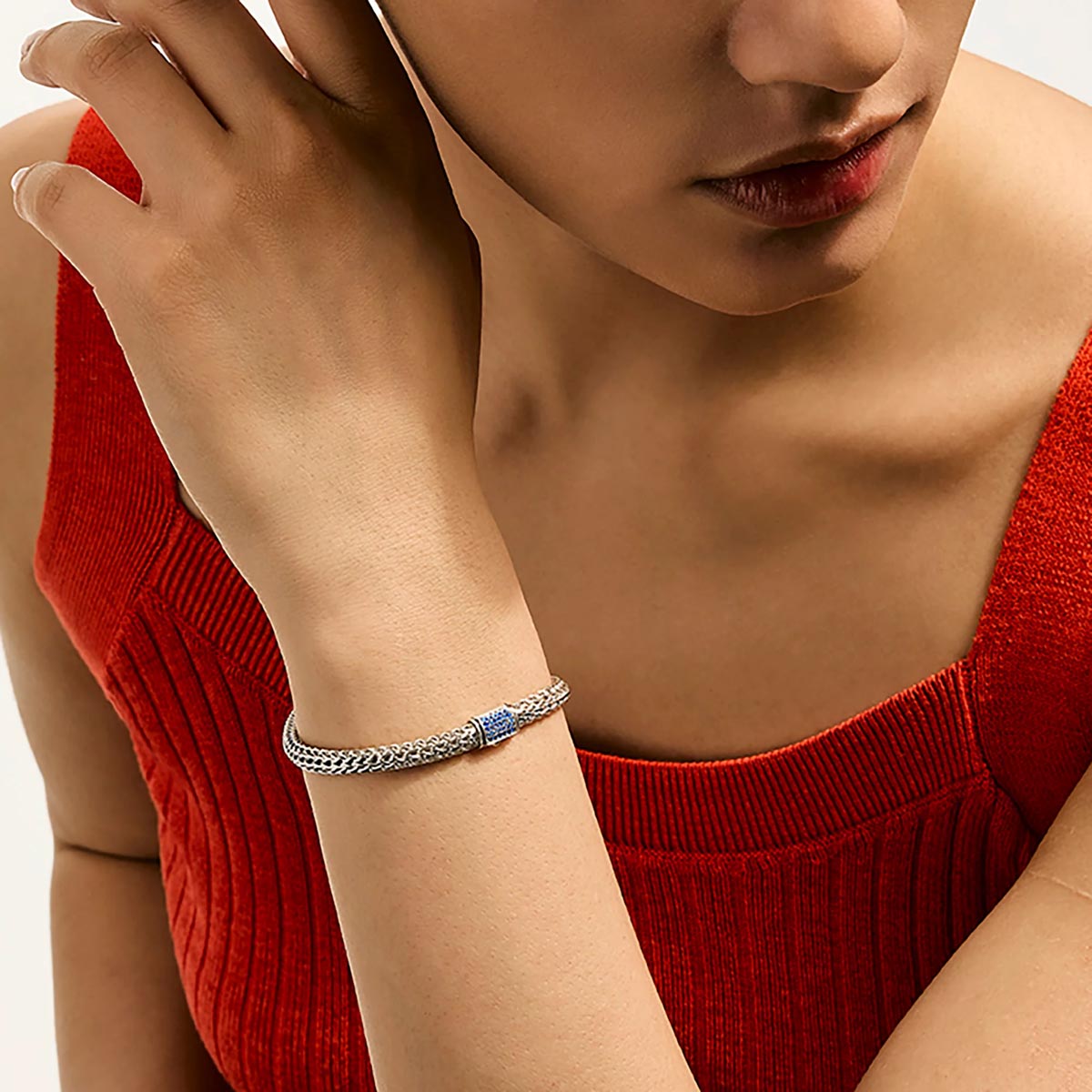 John Hardy Icon Sapphire Bracelet in Sterling Silver (5mm)