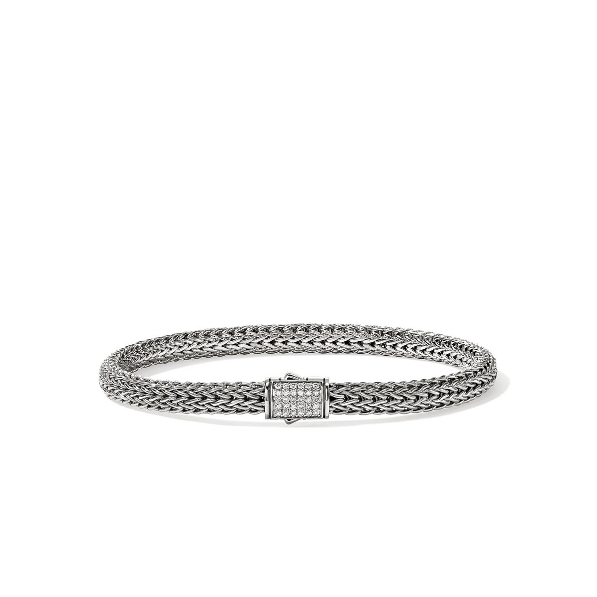 John Hardy Icon Diamond Bracelet in Sterling Silver (1/7ct tw)