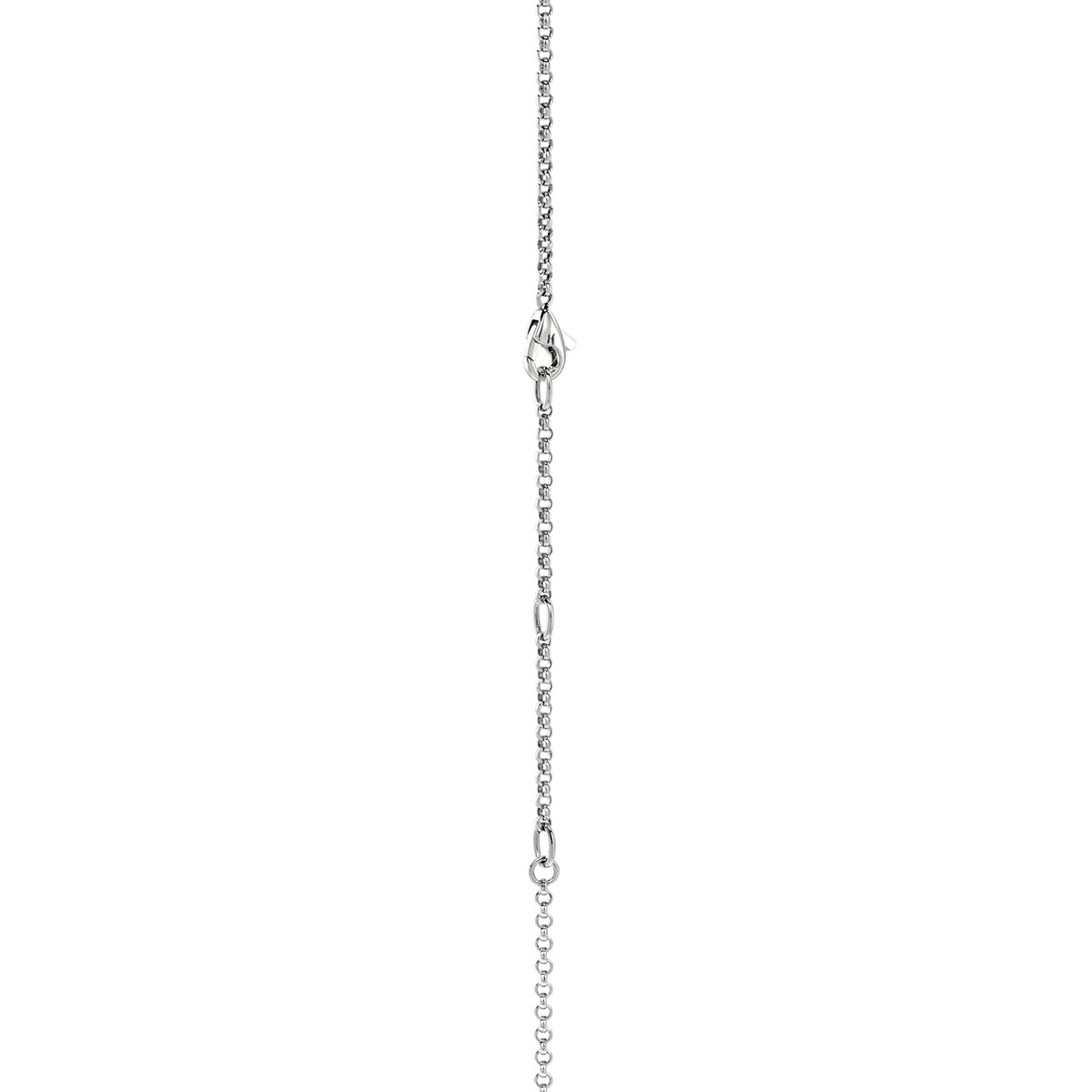 John Hardy Essentials Diamond Pave Circle Necklace in Sterling Silver (1/3ct tw)