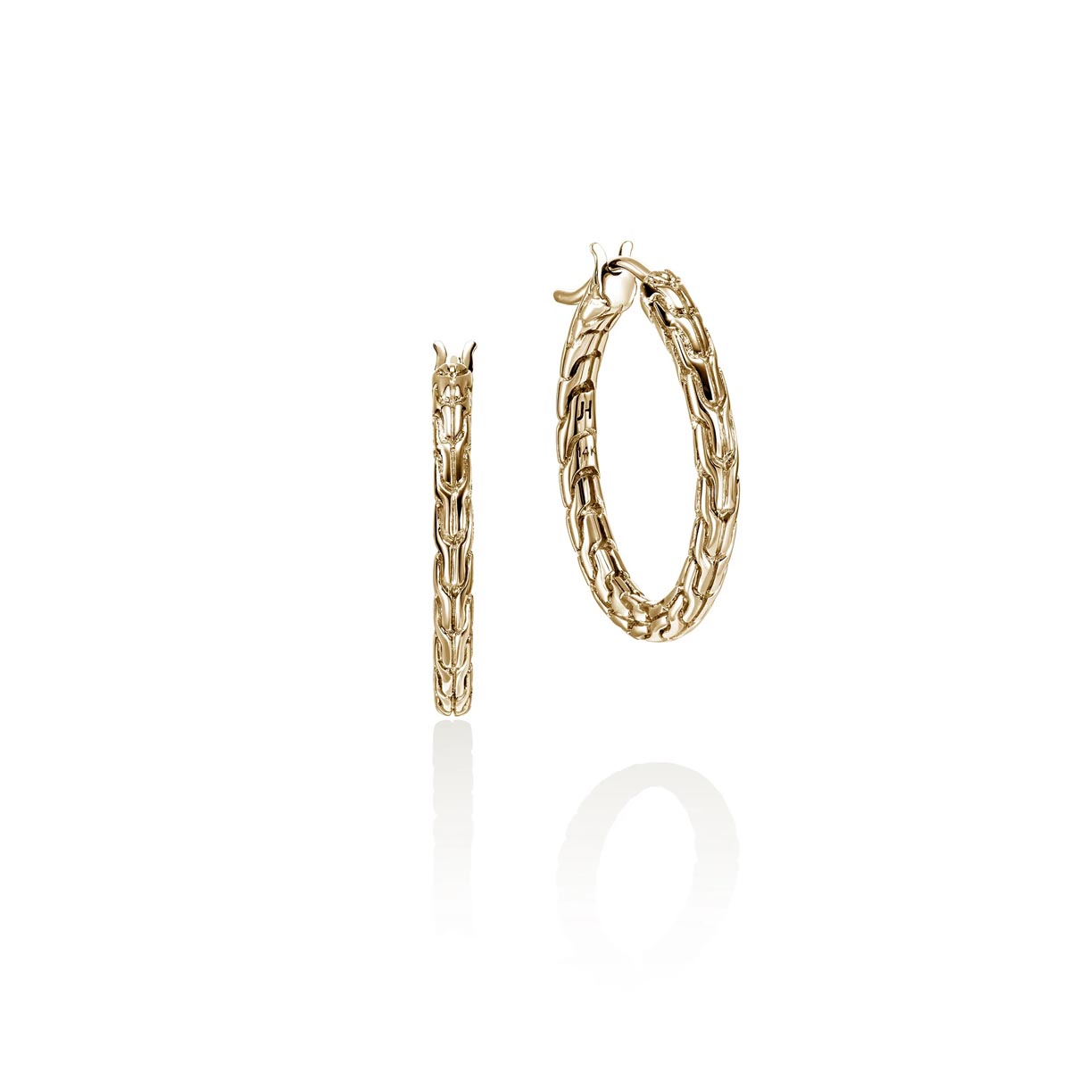 John Hardy Essentials Hoop Earrings in 14kt Yellow Gold