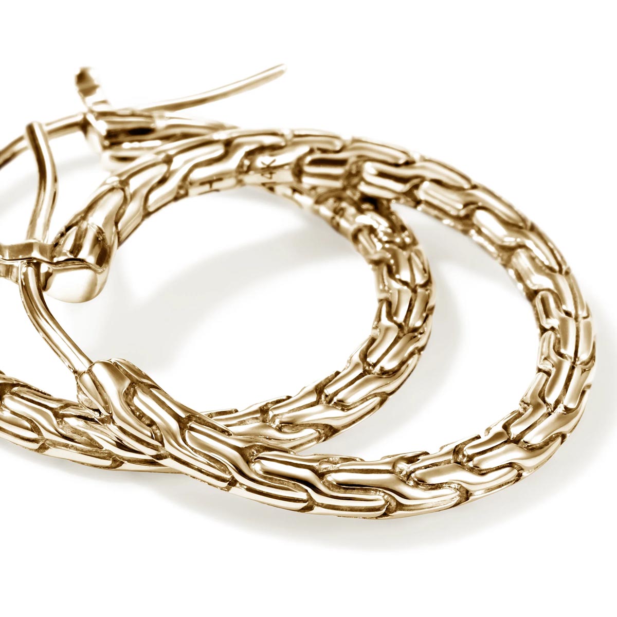 John Hardy Essentials Hoop Earrings in 14kt Yellow Gold