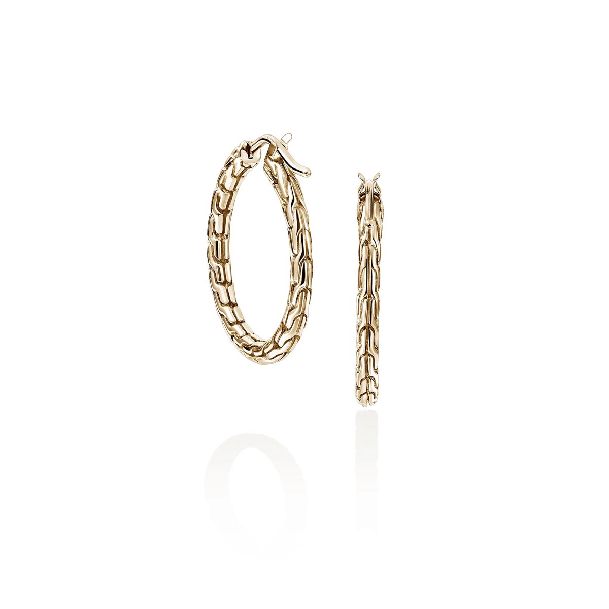 John Hardy Essentials Hoop Earrings in 14kt Yellow Gold