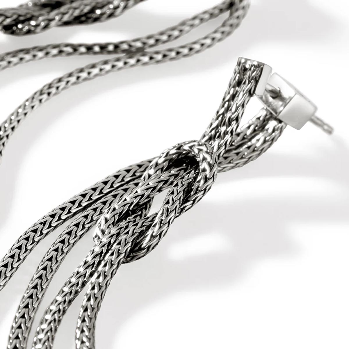 John Hardy Love Knot Drop Earrings in Sterling Silver