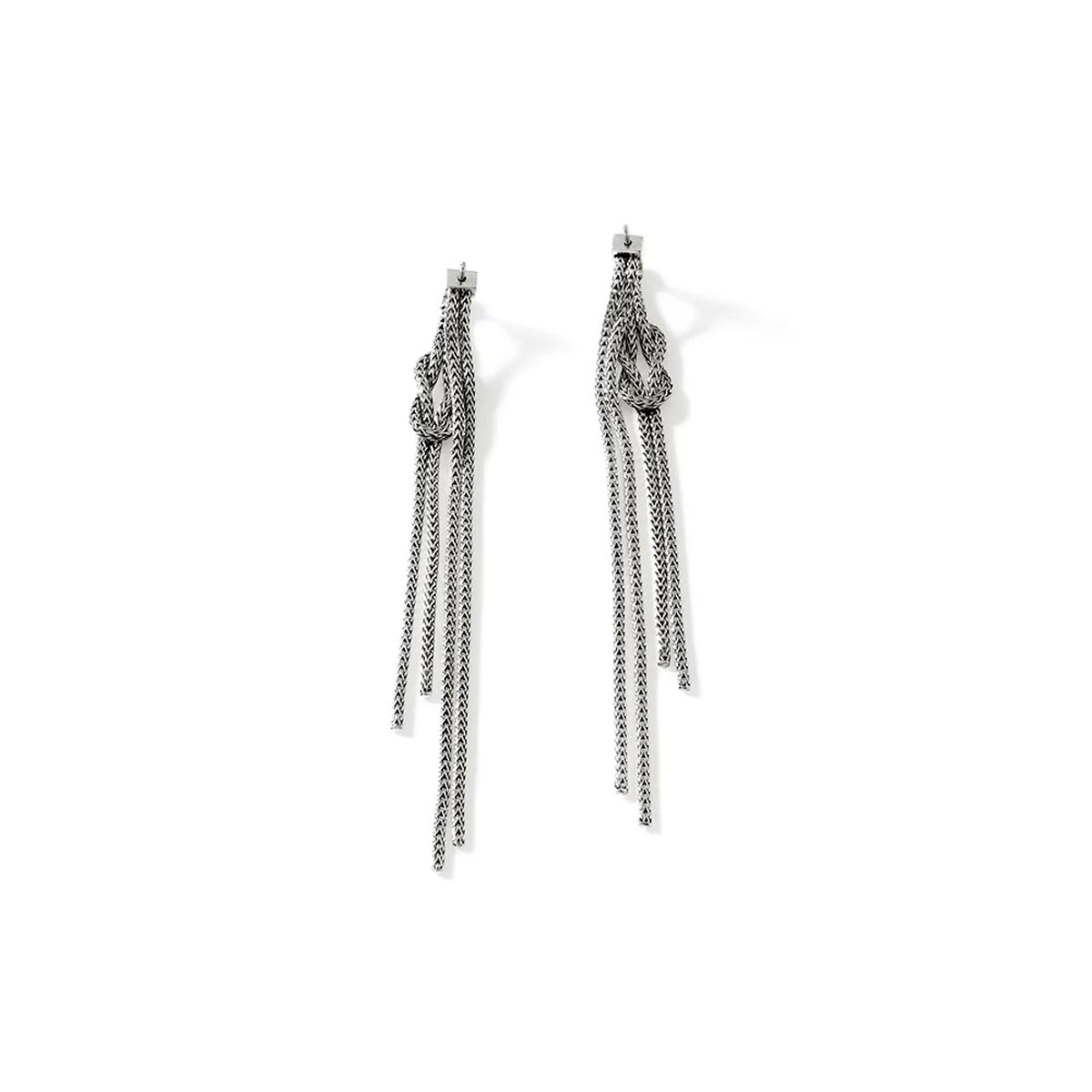 John Hardy Love Knot Drop Earrings in Sterling Silver